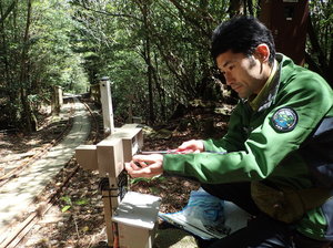登山者カウンターの点検