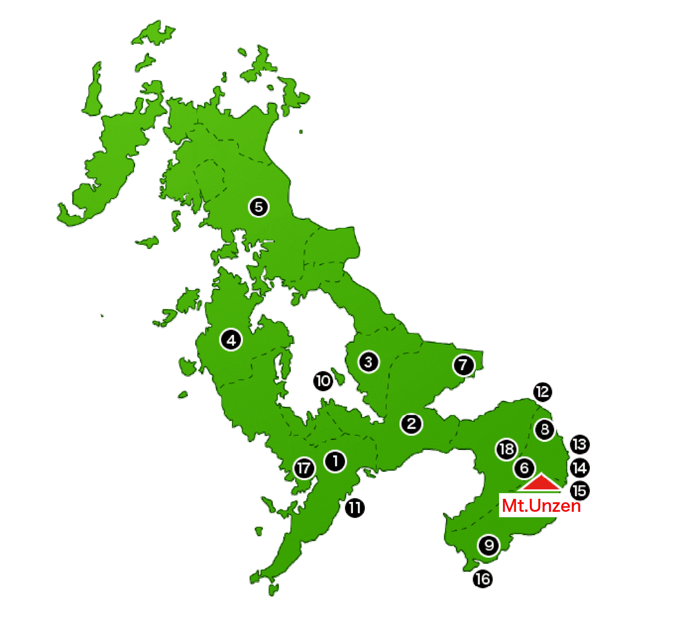 Map of Nagasaki Prefecture