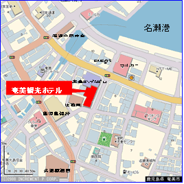 奄美観光ホテル周辺地図