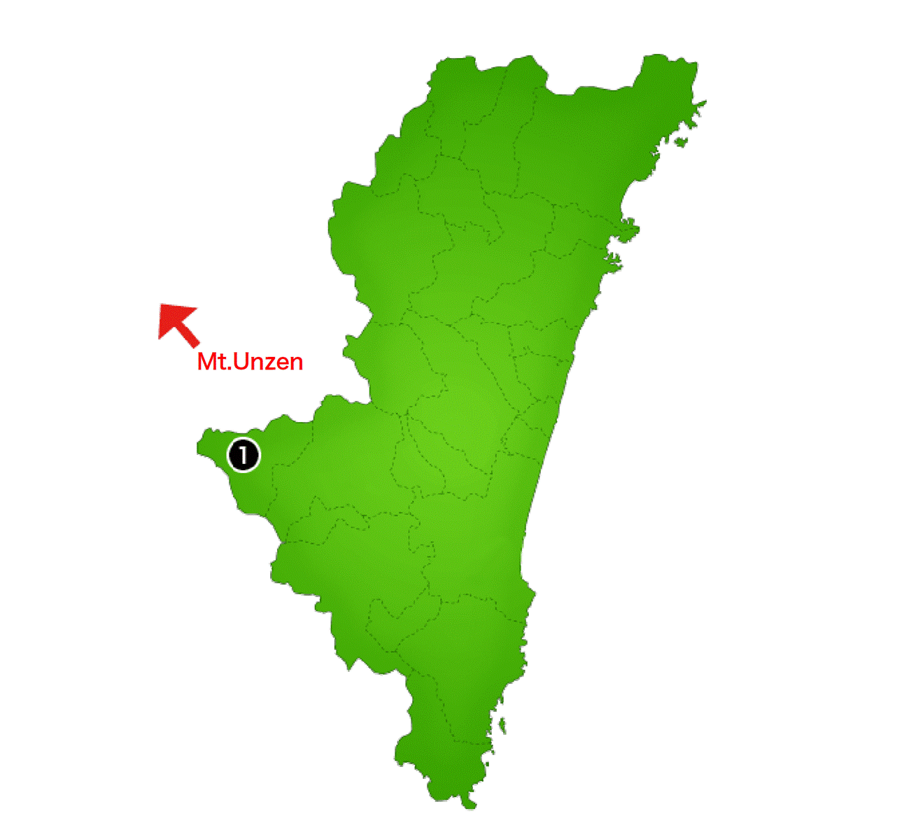 Map of Miyazaki Prefecture