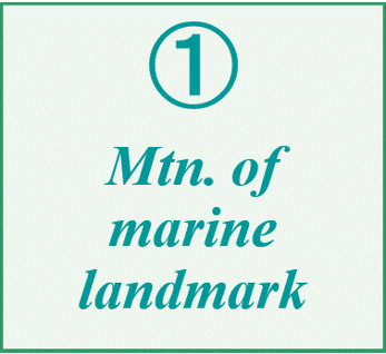 ①Mountain of marine landmark